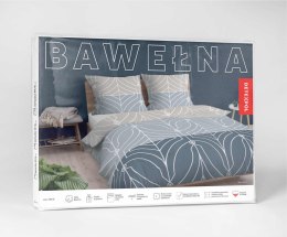 Pościel bawełniana 220x200 beżowa niebieska geometria 4961B Bawełna 84