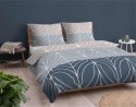 Pościel bawełniana 220x200 beżowa niebieska geometria 4961B Bawełna 84