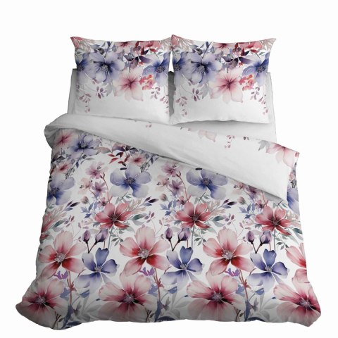 Pościel bawełniana 220x200 biała kolorowa kwiaty 4965A Bawełna 84 Pościel bawełniana 220x200 biała kolorowa kwiaty 4965A Bawełna 84