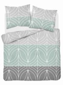 Pościel bawełniana 220x200 miętowa szara geometria 4961A Bawełna 84 Pościel bawełniana 220x200 miętowa szara geometria 4961A Bawełna 84