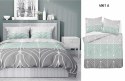 Pościel bawełniana 220x200 miętowa szara geometria 4961A Bawełna 84 Pościel bawełniana 220x200 miętowa szara geometria 4961A Bawełna 84