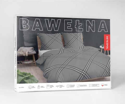Pościel bawełniana 220x200 szara geometria 4959B Bawełna 84 Pościel bawełniana 220x200 szara geometria 4959B Bawełna 84