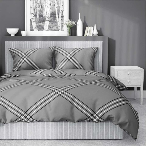 Pościel bawełniana 220x200 szara geometria 4959B Bawełna 84 Pościel bawełniana 220x200 szara geometria 4959B Bawełna 84