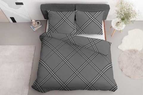Pościel bawełniana 220x200 szara geometria 4959B Bawełna 84 Pościel bawełniana 220x200 szara geometria 4959B Bawełna 84