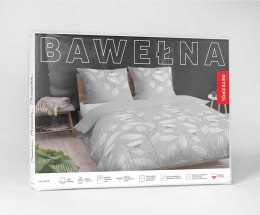 Pościel bawełniana 220x200 szara liście 4957B Bawełna 84