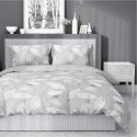 Pościel bawełniana 220x200 szara liście 4957B Bawełna 84 Pościel bawełniana 220x200 szara liście 4957B Bawełna 84