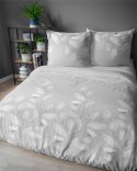 Pościel bawełniana 220x200 szara liście 4957B Bawełna 84 Pościel bawełniana 220x200 szara liście 4957B Bawełna 84