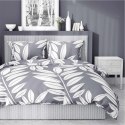Pościel bawełniana 220x200 szara liście 4964B Bawełna 84 Pościel bawełniana 220x200 szara liście 4964B Bawełna 84