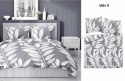 Pościel bawełniana 220x200 szara liście 4964B Bawełna 84 Pościel bawełniana 220x200 szara liście 4964B Bawełna 84