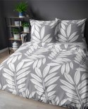 Pościel bawełniana 220x200 szara liście 4964B Bawełna 84 Pościel bawełniana 220x200 szara liście 4964B Bawełna 84