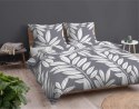 Pościel bawełniana 220x200 szara liście 4964B Bawełna 84 Pościel bawełniana 220x200 szara liście 4964B Bawełna 84