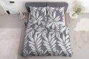 Pościel bawełniana 220x200 szara liście 4964B Bawełna 84 Pościel bawełniana 220x200 szara liście 4964B Bawełna 84