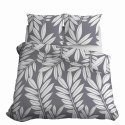 Pościel bawełniana 220x200 szara liście 4964B Bawełna 84 Pościel bawełniana 220x200 szara liście 4964B Bawełna 84