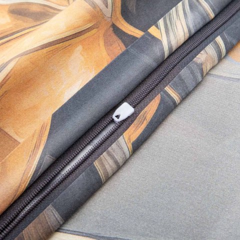 Pościel satynowa 140x200 Liście szara ruda 12402 SATYNLOVE PREMIUM Pościel satynowa 140x200 Liście szara ruda 12402 SATYNLOVE PREMIUM