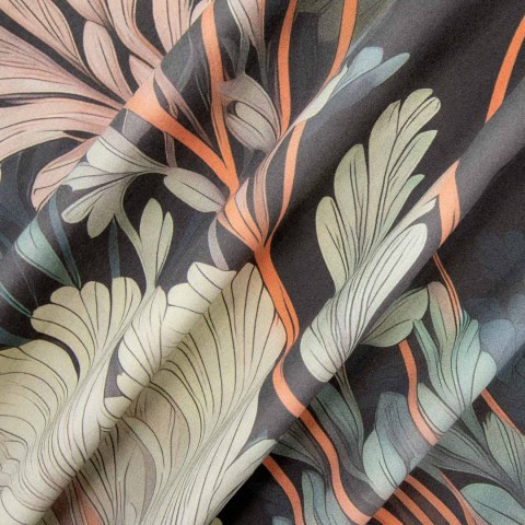 Pościel satynowa 160x200 Kwiaty czarna pudrowa 12404 SATYNLOVE PREMIUM Pościel satynowa 160x200 Kwiaty czarna pudrowa 12404 SATYNLOVE PREMIUM