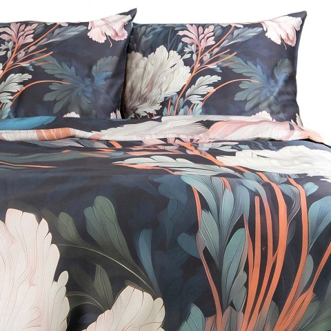 Pościel satynowa 220x200 Kwiaty czarna pudrowa 12404 SATYNLOVE PREMIUM Pościel satynowa 220x200 Kwiaty czarna pudrowa 12404 SATYNLOVE PREMIUM