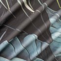 Pościel satynowa 220x200 Liście czarna turkusowa 12403 SATYNLOVE PREMIUM Pościel satynowa 220x200 Liście czarna turkusowa 12403 SATYNLOVE PREMIUM