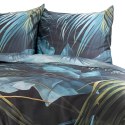 Pościel satynowa 220x200 Liście czarna turkusowa 12403 SATYNLOVE PREMIUM Pościel satynowa 220x200 Liście czarna turkusowa 12403 SATYNLOVE PREMIUM