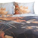 Pościel satynowa 220x200 Liście szara ruda 12402 SATYNLOVE PREMIUM Pościel satynowa 220x200 Liście szara ruda 12402 SATYNLOVE PREMIUM