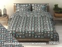 Pościel z kory 160x200 szara turkusowa serca kratka 563N 1113E Bielawa KARO