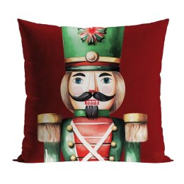 Poszewka świąteczna 45x45 Dziadki do orzechów czerwona PBN279/POP/003/045045/1