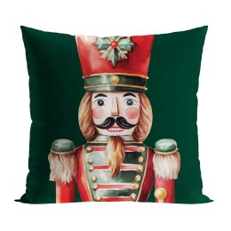 Poszewka świąteczna 45x45 Dziadki do orzechów zielona PBN279/POP/002/045045/1