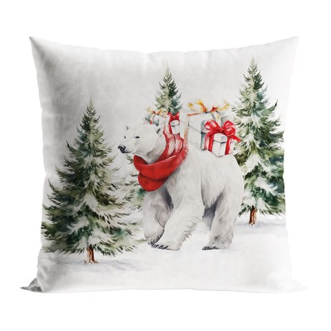Poszewka świąteczna 45x45 Miś polarny wielokolorowa PBN280/POP/009/045045/1 Poszewka świąteczna 45x45 Miś polarny wielokolorowa PBN280/POP/009/045045/1