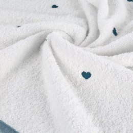 Ręcznik dziecięcy 50x90 Baby 58 biały niebieski Serca 480g/m2 Eurofirany