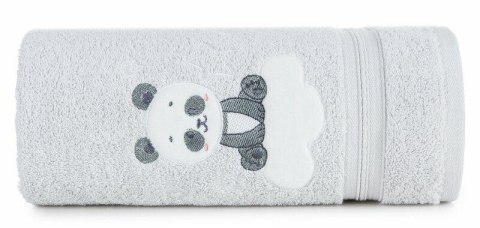 Ręcznik dziecięcy 50x90 Baby 63 srebrny Panda 450g/m2 Eurofirany Ręcznik dziecięcy 50x90 Baby 63 srebrny Panda 450g/m2 Eurofirany