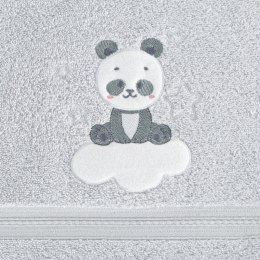 Ręcznik dziecięcy 50x90 Baby 63 srebrny Panda 450g/m2 Eurofirany