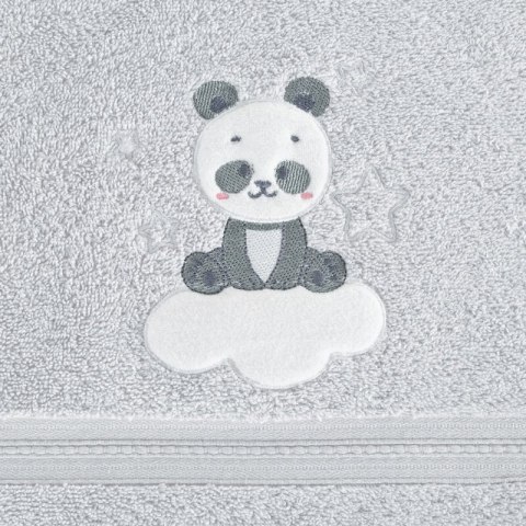 Ręcznik dziecięcy 50x90 Baby 63 srebrny Panda 450g/m2 Eurofirany Ręcznik dziecięcy 50x90 Baby 63 srebrny Panda 450g/m2 Eurofirany