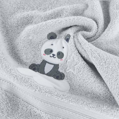 Ręcznik dziecięcy 50x90 Baby 63 srebrny Panda 450g/m2 Eurofirany Ręcznik dziecięcy 50x90 Baby 63 srebrny Panda 450g/m2 Eurofirany