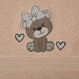 Ręcznik dziecięcy 50x90 Baby 65 morelowy Miś 450g/m2 Eurofirany