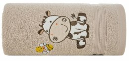 Ręcznik dziecięcy 50x90 Baby 67 beżowy Krówka 450g/m2 Eurofirany
