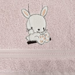 Ręcznik dziecięcy 70x140 Baby 64 różowy Królik 450g/m2 Eurofirany