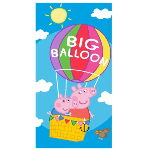 Ręcznik dziecięcy 70x140 Świnka Peppa i George plażowy bawełniany C24 Ręcznik dziecięcy 70x140 Świnka Peppa i George plażowy bawełniany C24