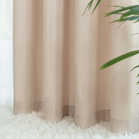 JODEŁKA Zasłona gotowa na taśmie, szerokość 140cm x wysokość 250cm, kolor 003 jasny beżowy 724330/ZGT/003/140250/1 JODEŁKA Zasłona gotowa na taśmie, szerokość 140cm x wysokość 250cm, kolor 003 jasny beżowy 724330/ZGT/003/140250/1