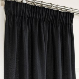 JODEŁKA Zasłona gotowa na taśmie, szerokość 140cm x wysokość 250cm, kolor 111 czarny 724330/ZGT/111/140250/1