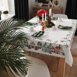 Obrus świąteczny 110x160 Zimowe Miasteczko wielokolorowy PBN266/KSP/C09/110160/1