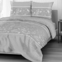 Pościel flanelowa 140x200 31503/2 szary biały kwiaty z jedną poszewką Flanelove Pościel flanelowa 140x200 31503/2 szary biały kwiaty z jedną poszewką Flanelove