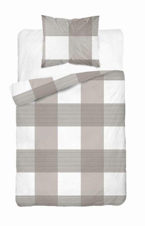 Pościel flanelowa 140x200 beżowa kratka z jedną poszewką 4944 B Flanela 2024 Pościel flanelowa 140x200 beżowa kratka z jedną poszewką 4944 B Flanela 2024