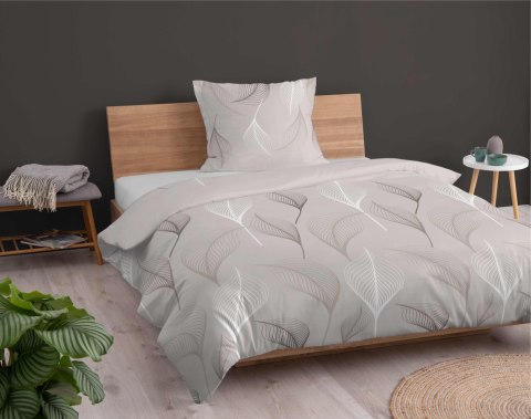 Pościel flanelowa 140x200 beżowa liście z jedną poszewką 4952 A Flanela 2024 Pościel flanelowa 140x200 beżowa liście z jedną poszewką 4952 A Flanela 2024