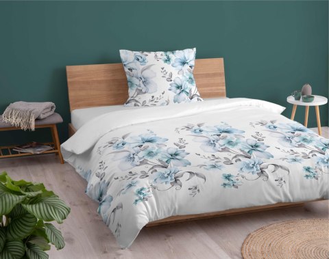 Pościel flanelowa 140x200 biała niebieska kwiaty z jedną poszewką 4949 B Flanela 2024 Pościel flanelowa 140x200 biała niebieska kwiaty z jedną poszewką 4949 B Flanela 2024