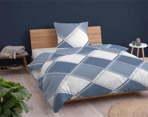 Pościel flanelowa 140x200 niebieska kratka z jedną poszewką 4955 B Flanela 2024 Pościel flanelowa 140x200 niebieska kratka z jedną poszewką 4955 B Flanela 2024