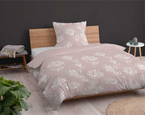 Pościel flanelowa 140x200 pudrowa kwiaty z jedną poszewką 4946 A Flanela 2024 Pościel flanelowa 140x200 pudrowa kwiaty z jedną poszewką 4946 A Flanela 2024
