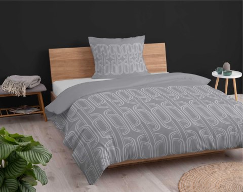 Pościel flanelowa 140x200 szara geometria z jedną poszewką 4941 A Flanela 2024 Pościel flanelowa 140x200 szara geometria z jedną poszewką 4941 A Flanela 2024
