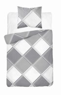 Pościel flanelowa 140x200 szara kratka z jedną poszewką 4955 A Flanela 2024 Pościel flanelowa 140x200 szara kratka z jedną poszewką 4955 A Flanela 2024