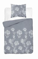 Pościel flanelowa 140x200 szara kwiaty z jedną poszewką 4946 B Flanela 2024 Pościel flanelowa 140x200 szara kwiaty z jedną poszewką 4946 B Flanela 2024