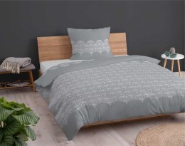 Pościel flanelowa 140x200 szara rozeta z jedną poszewką 4951 B Flanela 2024