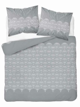 Pościel flanelowa 160x200 szara rozeta 4951 B Flanela 2024